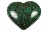 Polished Malachite & Chrysocolla Heart - Peru #250322-1